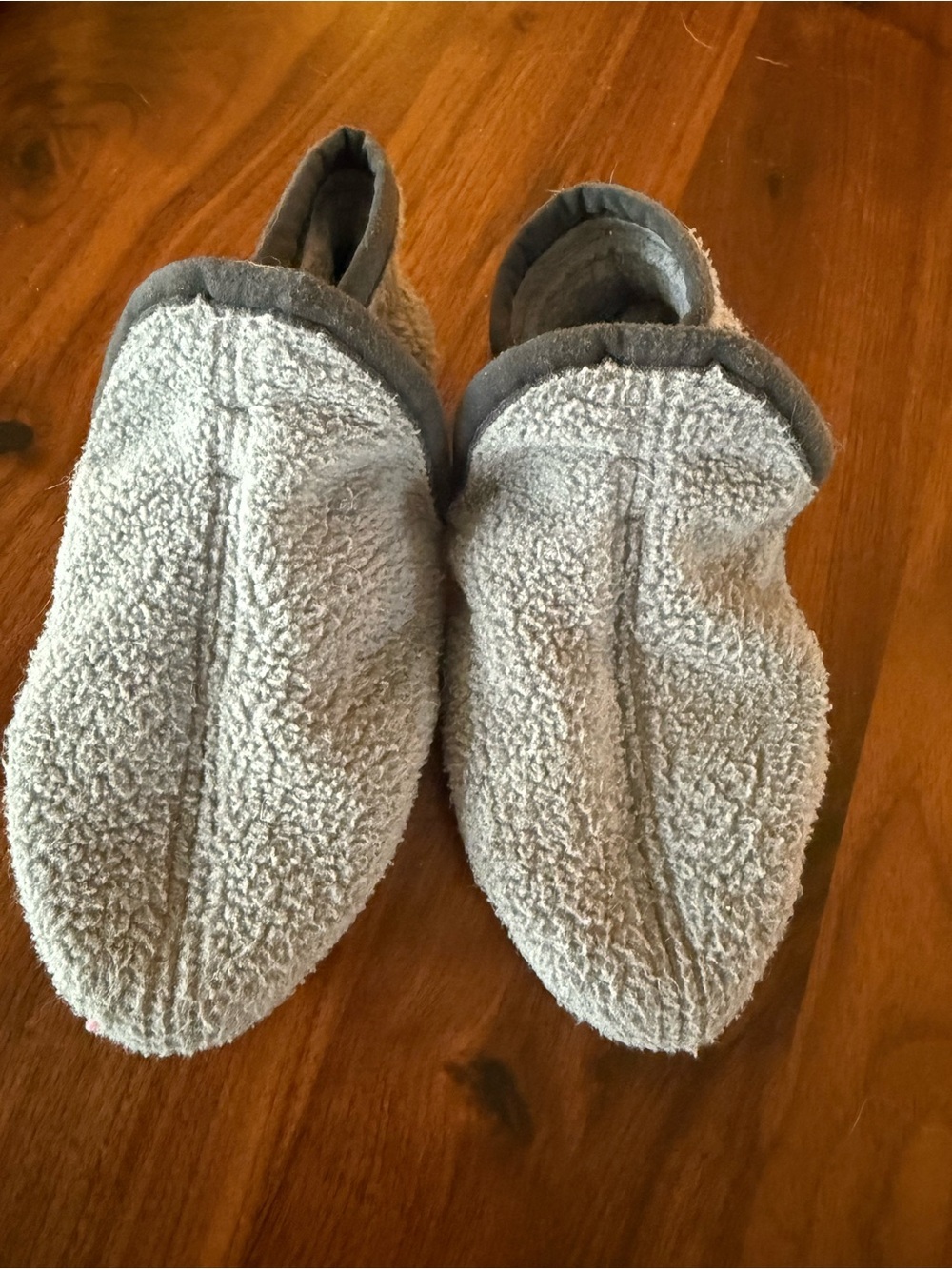 Patagonia Gray Fleece Baby Booties
